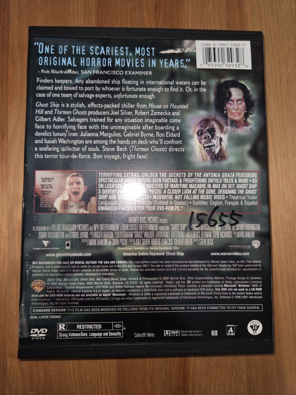 Ghost Ship Full-Screen Edition DVD Movie - Picture 4 of 4
